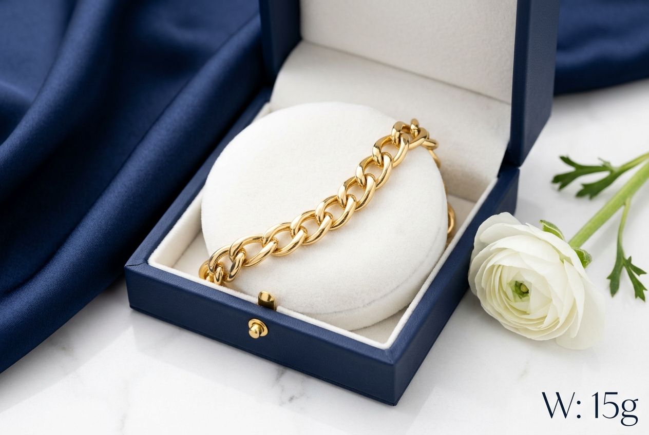 دستبند نقره کارتیر ابکاری طلا ۱۵ گرم