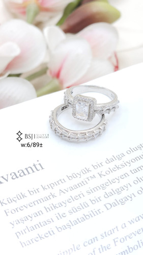 حلقه پشت حلقه نقره کد ۹