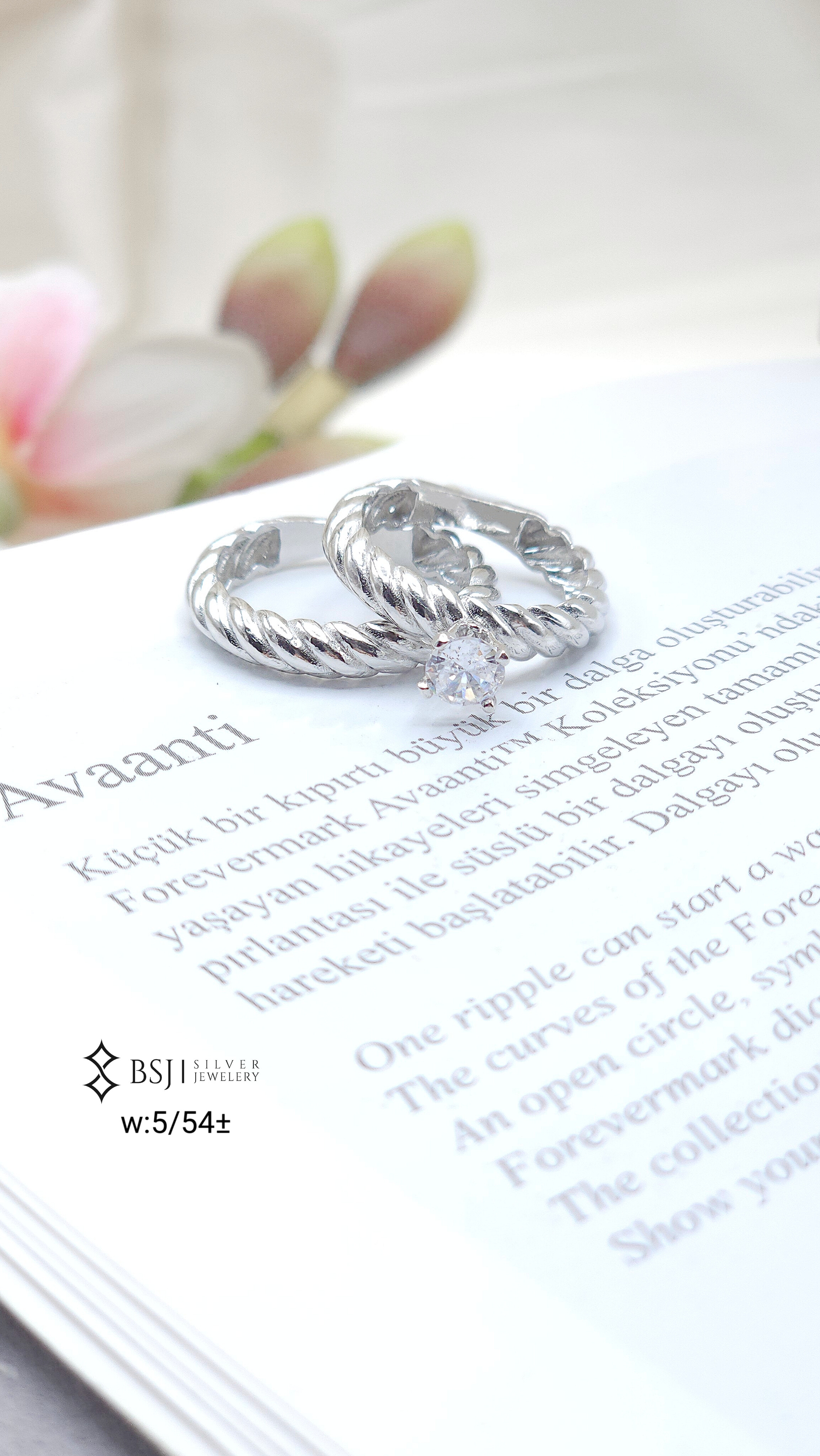 حلقه پشت حلقه نقره کد ۱۲